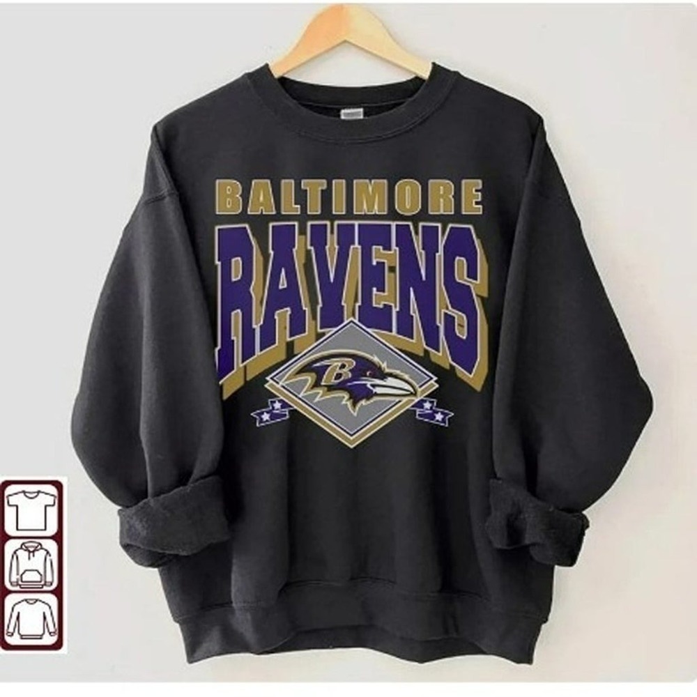 Vintage Baltimore Ravens Sweatshirt Retro Football